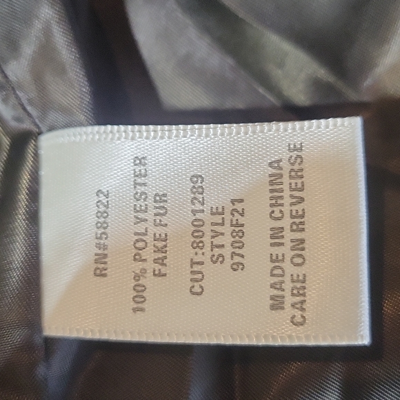 MAX STUDIO Olive Green Lightweight Faux Shearling Moto Jacket - Picture 9 of 12